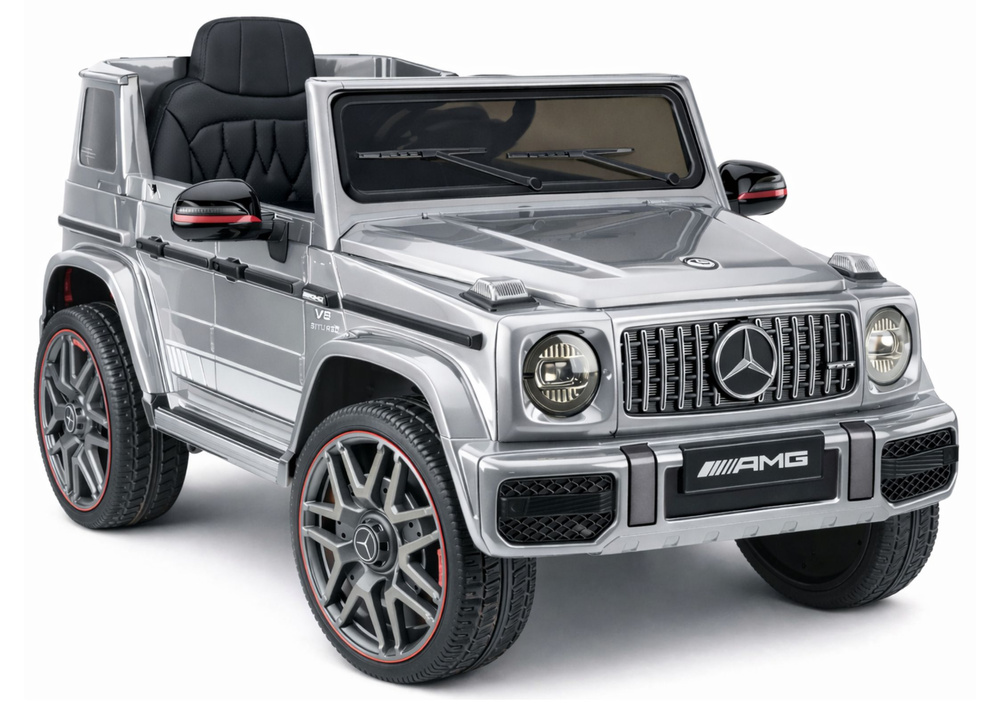 Mercedes Amg G 63 Silber Lackiertes Batteriebetriebenes Auto