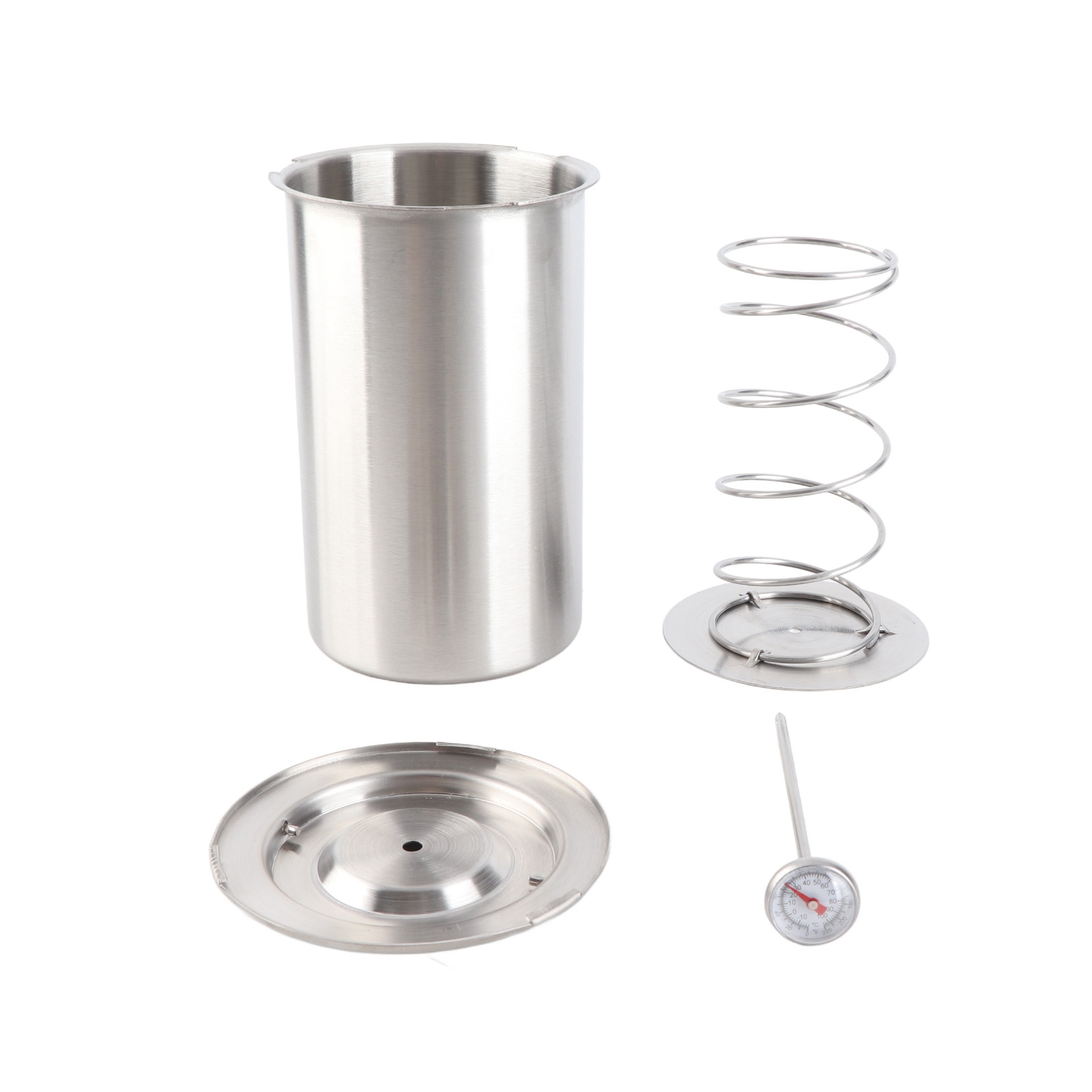 Edelstahl-schinkenpresse Für Gesunde, Hausgemachte Wurstwaren, Speckform, Geeignet Für Töpfe, Pfannen Und Herdplatten, Mit Integriertem Thermometer