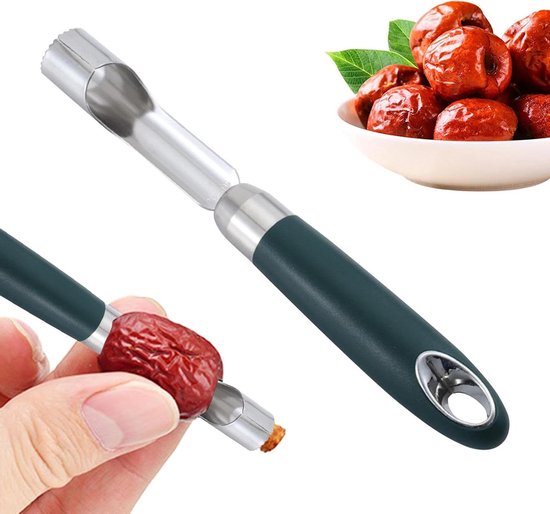 Kernentferner Für Früchte – Birnenentkerner – Fruchtvorbereitung – Ergonomischer Griff – 20 Cm – Silberfarben