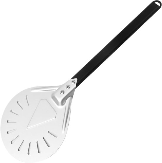 Pizzawender – Drehspatel – Pizzabacken – Hitzebeständiger Griff – 57 X 19 Cm – Silber