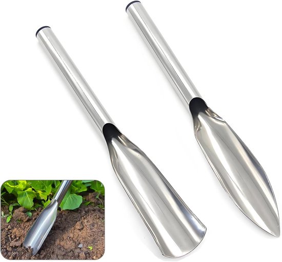 Pflanzkelle Gartenkellen Set Zum Umtopfen Von Pflanzen Ergonomischer Griff 31 Cm Silber