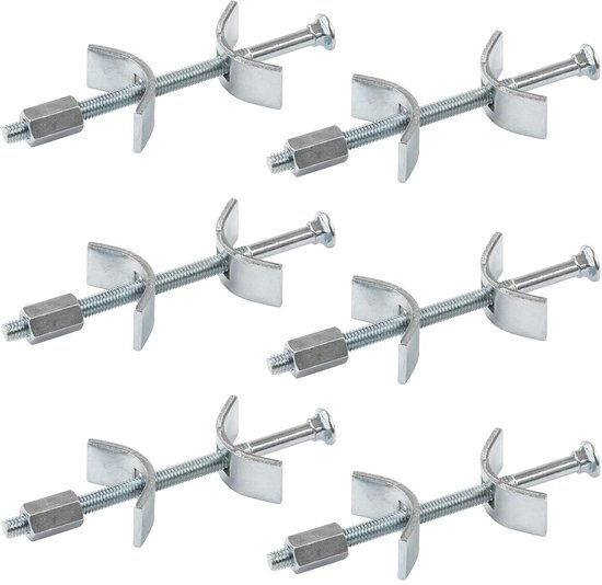Allecto Arbeitsplattenverbinder Montageset Edelstahl Möbel Paneel 6er-set Geeignet Für Küchenarbeitsplatten Und Bartheken Silber 100 Mm Montage