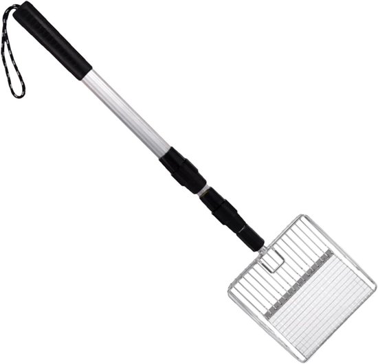 Reinigungsschaufel Rechenschaufel Reinigung Von Tiergehegen Ausziehbarer Griff 106 Cm Silber