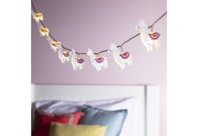 10er Lama Lichterkette Kinderzimmer