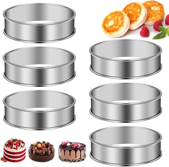 Runde Muffinringe 6 Stück 8 5 Cm Crumpetringe Runde Backringe Aus Edelstahl Leicht Zu Entformende Backringe Antihaftbeschichtete Kuchenringe Und
