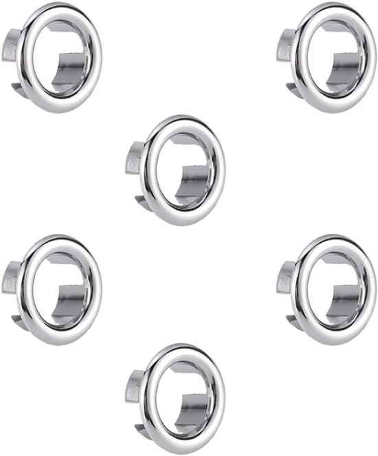 6 Silberne Überlappungsringe
