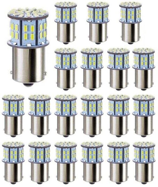 Led-lampen - Ba15s - Silber - 20 Stück