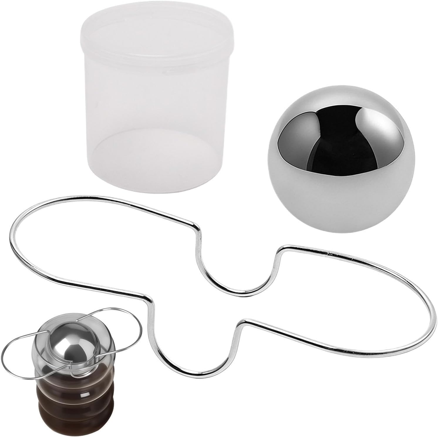 Espresso Cooler Ball, Reusable Steel Ice Sphere, Home Stand Coffee Bar Accessories, Beverage Ice Sphere For Kitchen Parties, Juice Cocktails Camping Birthday Drinking