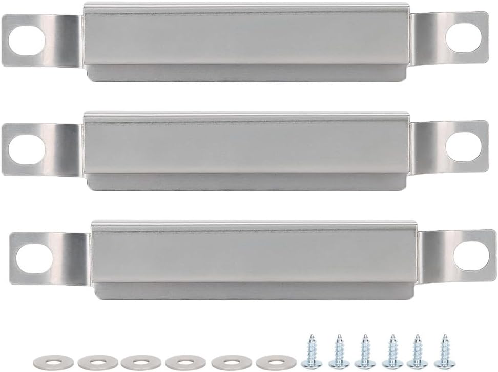 Bbq Crossover Pipes, Pack Of 3 Stainless Steel Crossover Pipes, Replacement Adjustable Crossover Tube With Screws For Bbq Parts