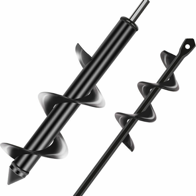 Garten-erdbohrer Mit Durchmessern Von 80 Mm Und 40 Mm, Set Mit 2 Spiralbohrern Zum Schnellen Bohren Von Pflanzlöchern Und Zum Pflanzen Von Blumen, Bäumen Und Sträuchern.