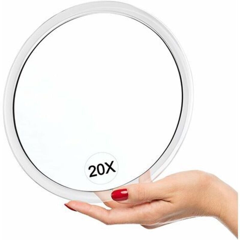 Vergrößerungsspiegel, 20-fache Vergrößerung Mit Saugnäpfen (15 Cm Durchmesser) – Ideal Für Make-up, Haarentfernung Und Enthaarung