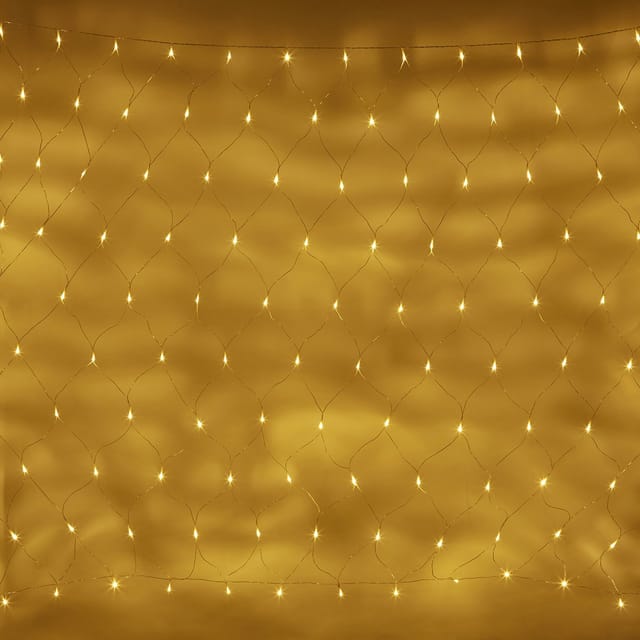 Essential Connect 2m x 1.5m 140er LED Lichternetz warmweiß koppelbar transparentes Kabel