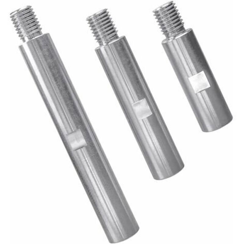 3-teiliges Verlängerungsset Aus Aluminiumlegierung Für Winkelschleifer, M14-gewinde, 75 Mm, 100 Mm, 140 Mm, Mit Hebel Und M14-gewindeadapter