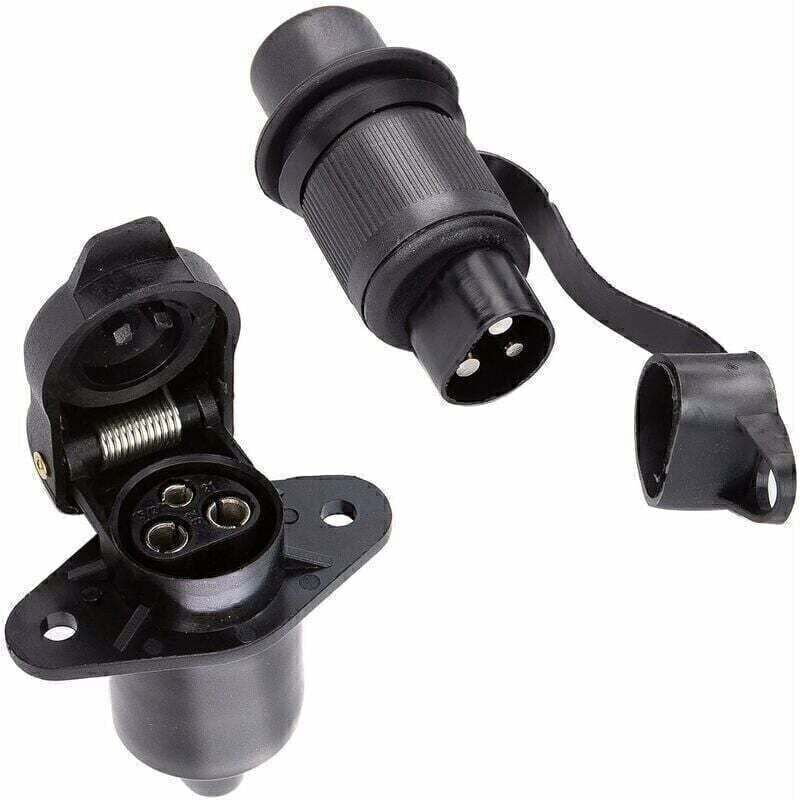 Anhängerzubehör, 3-polige Stecker (männlich Und Weiblich) Für Landwirtschaftliche Fahrzeuge, 12-v-stecker (3-polig) Für Landwirtschaftliche Fahrzeuge Und Traktoren, Doppelter 3-poliger Anhängerstecker