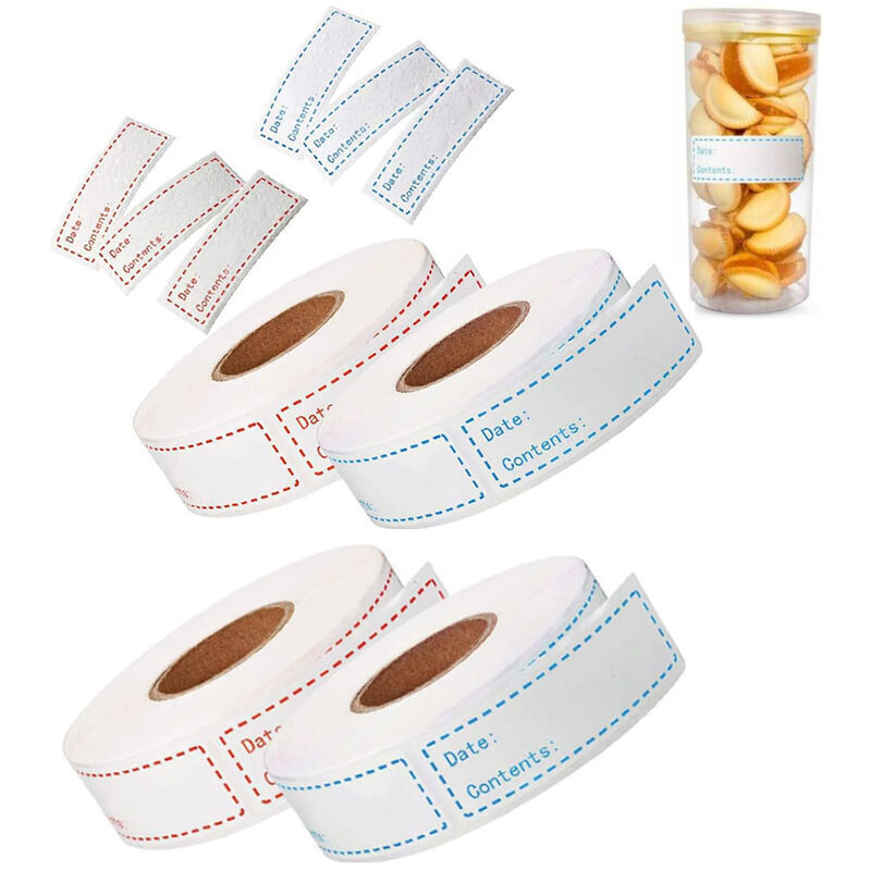 Rollen À 500 Stück Etiketten Für Marmelade, Gefrierschrank, Gläser, Selbstklebende Etiketten Für Flaschen, Einmachgläser, Vorratsgläser, Lebensmittelgläser, Geschenkverpackungen (7