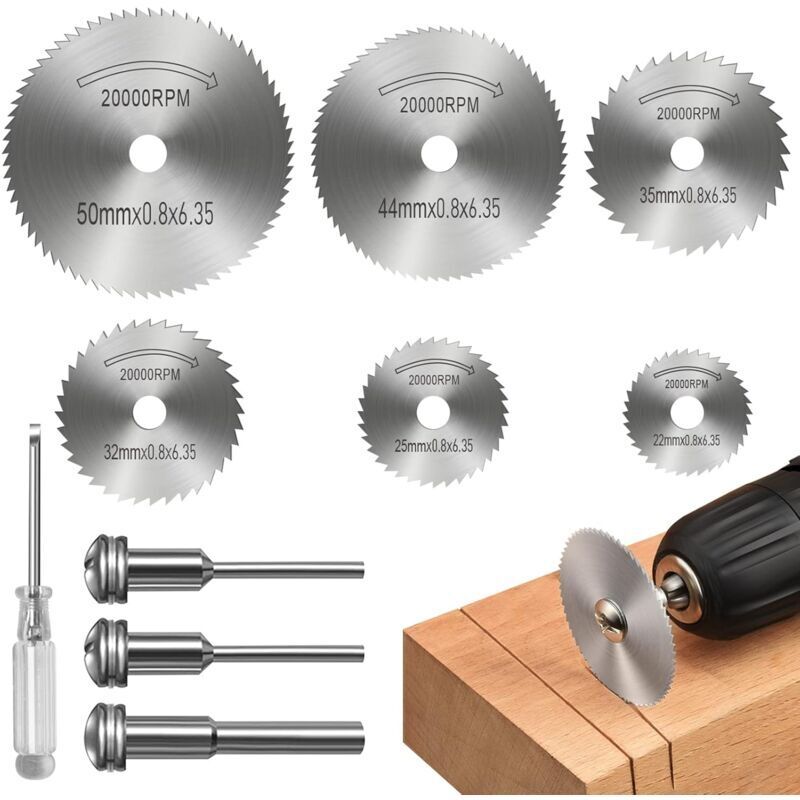 Trennscheiben Für Rotationswerkzeuge, Scheibenbohrerblätter, Hss, Mini-hochgeschwindigkeitsstahl-kreissägeblätter Zum Schneiden Von Holz, Kunststoff Und Metall (8 Stück)