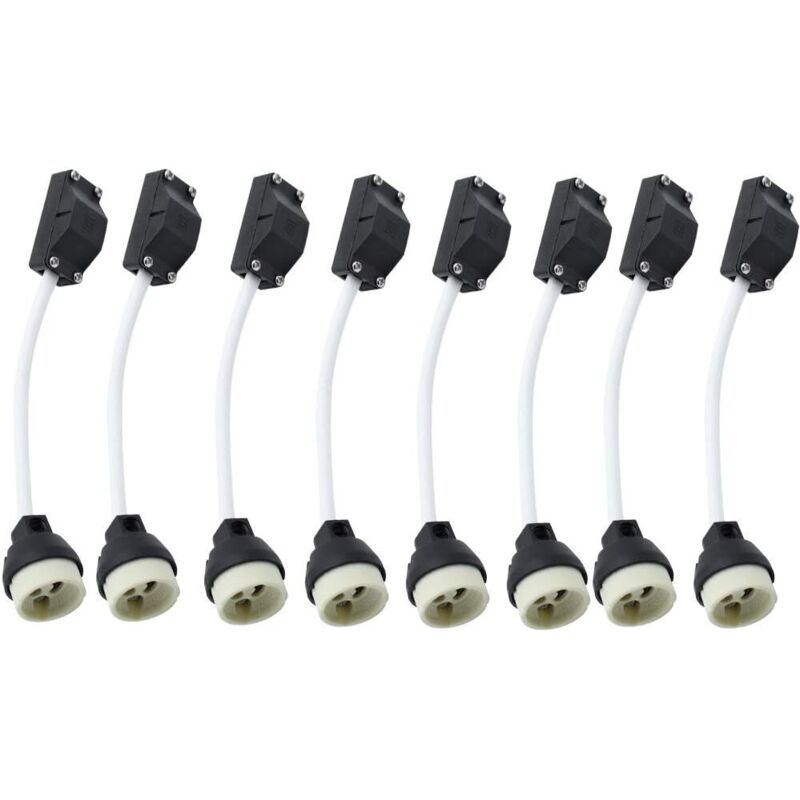 Stück Gu10 Keramikfassungen Mit Kabelanschluss 2a 250v Gu10 Lampensockeladapter Mit Isolierten Kabeln Für Gu10 Led-lampen, Halogenlampen, Einbauleuchten