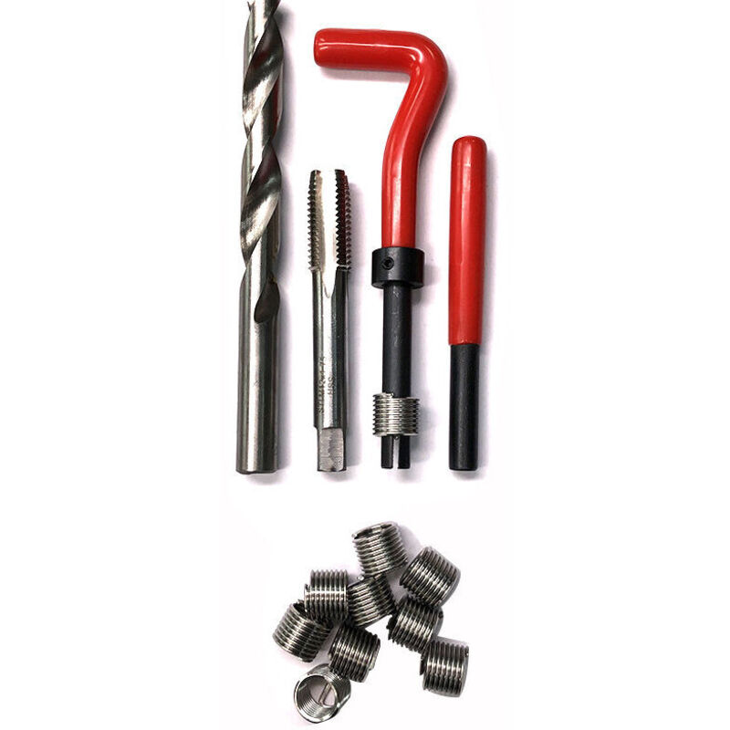 25-teiliges M6 Helicoil Gewindereparaturset – Edelstahl-einsätze – Hss-bohrer Für Kfz- Und Maschinenbau-reparaturen – 25 Stück