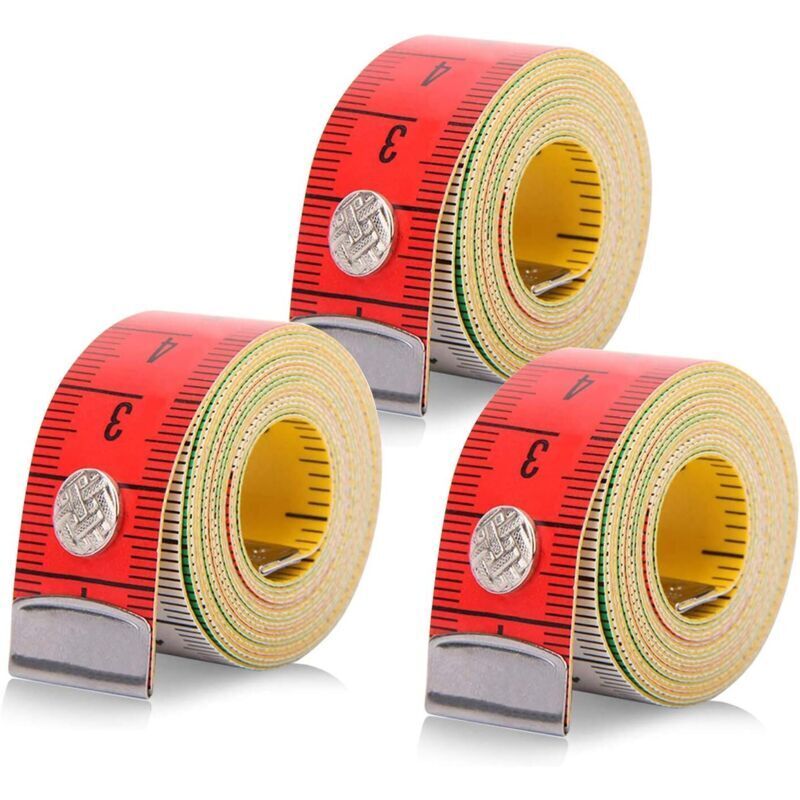 Maßbandset Für Schneiderinnen, 3-teilig, Einziehbares Maßband, Körpermaßband, 1,5 M 2-in-1-körpermaßband