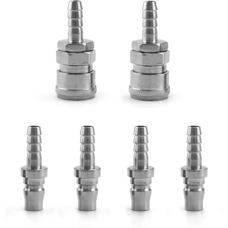 6-teiliges Anschlussset Für Luftkompressoren, 8 Mm – 2 Sh-20-anschlüsse Und 4 Ph-20-buchsen – Schnellanschluss Zur Vermeidung Von Leckagen
