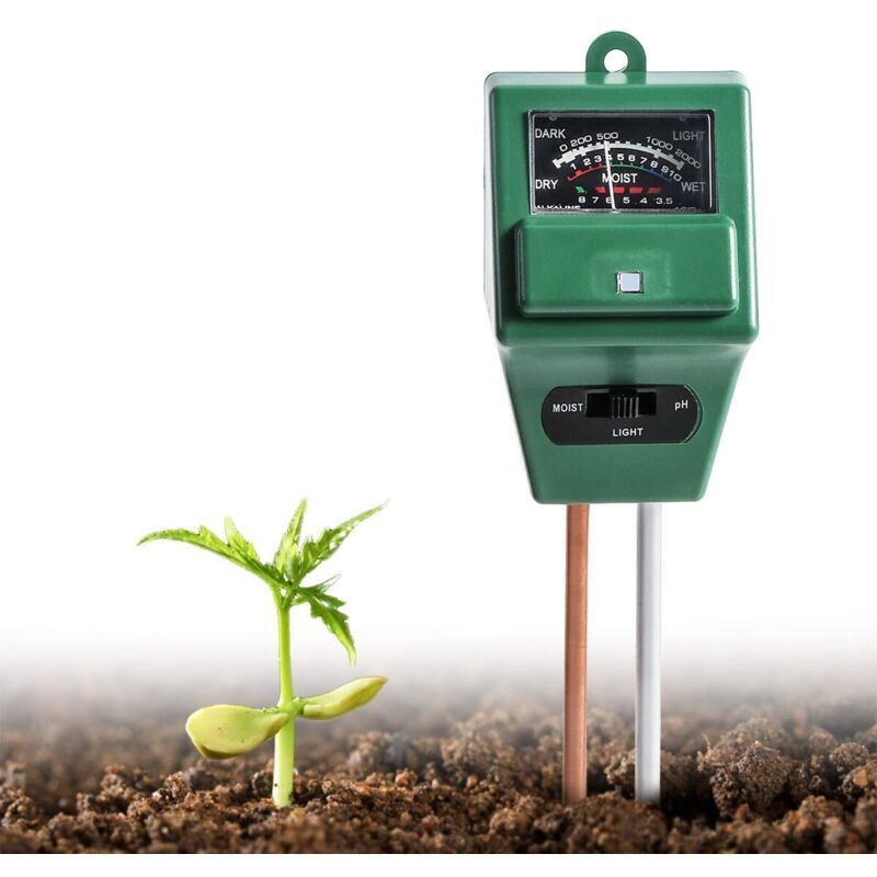 Digitales Boden-ph-messgerät, 3-in-1-sonde Für Ph-wert Und Feuchtigkeit Mit Sonnenlichtsensor, Boden-ph-testset Für Pflanzen, Landwirtschaft, Innen- Und Außenbereich