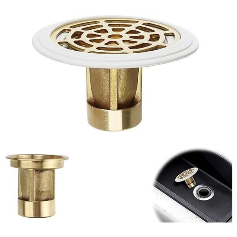 Geruchsneutraler Duschstöpsel Aus Messing, 27–55 Mm – Wasserdichter Und Kratzfester Siphon – Einfache Plug-and-play-installation
