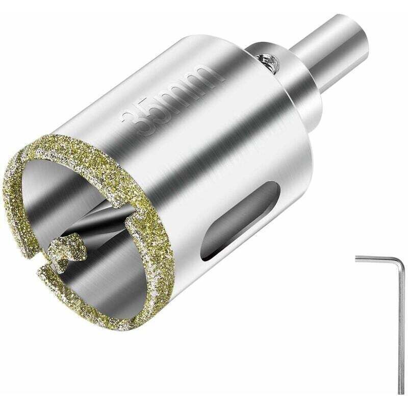 35-mm-diamant-lochsäge Mit Diamantbohrer Und Zentrierführungsbohrer Zum Schneiden Von Fliesen Mit Diamant-oberflächenbeschichtung Zum Schneiden Von Glas, Fliesen, Keramik, Marmor Und Kalkstein