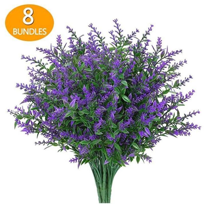 Künstliche Lavendelsträuße, 35 Cm, Künstliche Lavendelpflanzen, Plastikblumendekoration, Künstliche Büsche Und Sträucher Für Zuhause, Blumenarrangements, Gartendekoration