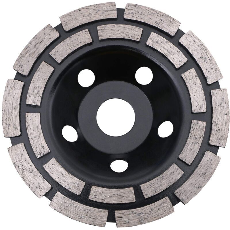 Diamantscheibe Für Winkelschleifer, 125 X 22,2 Mm, Zweireihig, Für Betonbearbeitung, Universell Einsetzbar Zum Schleifen Von Beton, Stein, Granit, Estrich Und Mauerwerk.