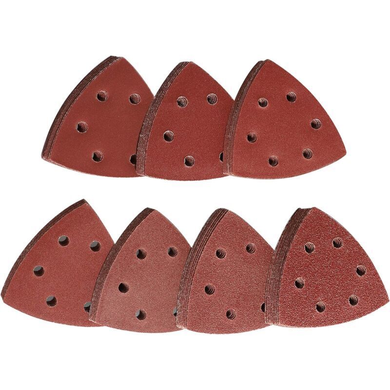 Klett-schleifscheiben Delta-schleifdreiecke 70 Stück Mixpack 10 X Körnung 60/80/120/180/240/320/400 Je 90 X 90 X 90 Mm Für Delta-schleifgeräte, Selbstklebende Schleifdreiecke