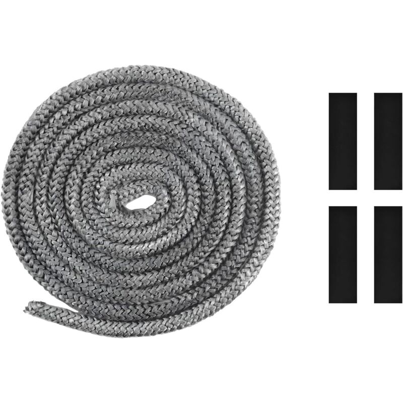 Ofentürdichtung, Kamineinsatzdichtung, 6 Mm X 2,5 M, Mit 4 Dichtungsbändern, Dichtungslinie Für Kamintüren