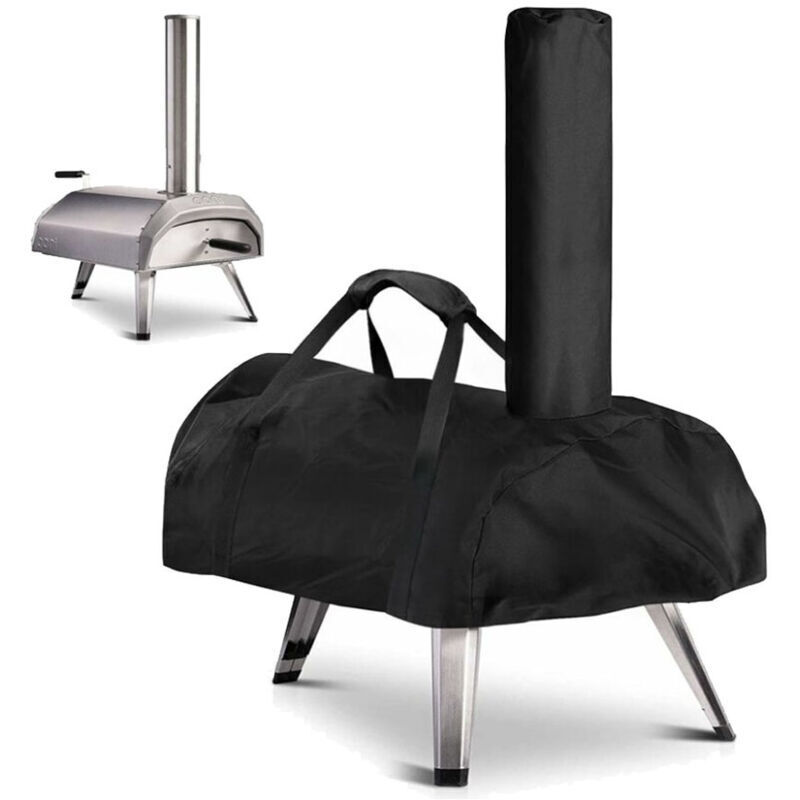 Pizzaofenabdeckung Für Ooni Karu 12, Wasserdicht Und Wetterfest, Aus Oxford-gewebe, Schwarz, 81 X 42 X 21 Cm.