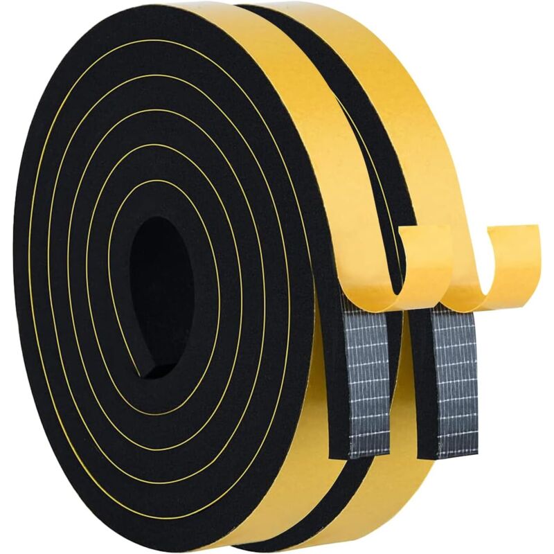 Fensterdichtungen, 12 Mm × 10 Mm × 2 M, Selbstklebender Gummischaum Für Wärme-, Wind- Und Schalldämmung