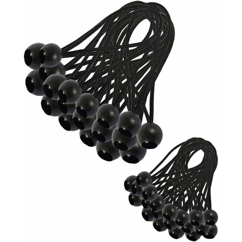 Packung Mit 30 Elastischen Bungee-seilen (200 Mm) Für Planen, Pavillons, Zelte, Campingausrüstung Und Vorhänge