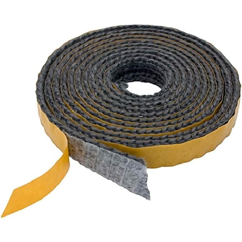Hochtemperatur-selbstklebe-geflechtdichtung 3 Mm X 20 Mm X 3 M – Hitzebeständig Bis 600 °c – Für Öfen, Kamine, Backöfen Und Ofenrohre