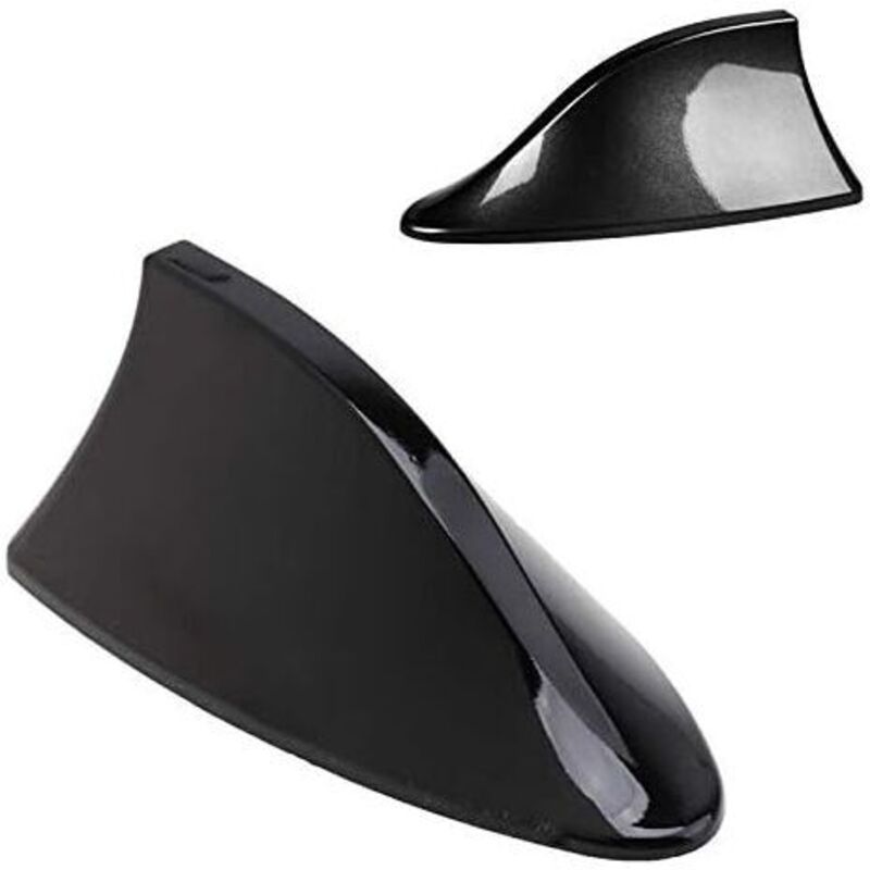 Universelle Haifischflossenantenne Für Autos – Schwarzer Abs-kunststoff – Verbessert Den Fm/am-empfang – Einfache, Bohrfreie Montage