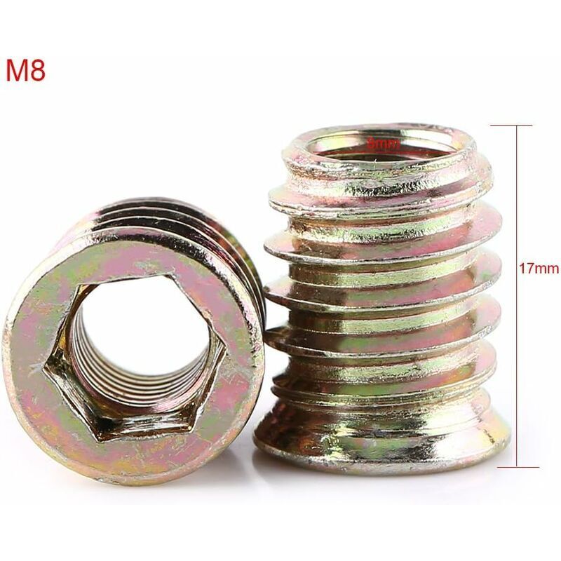 Packung Mit 20 M8-sechskantmuttern Aus Zinklegierung, Sortiment An Gewindemuttern Aus Zinklegierung (m8–17 Mm) Rwe-sechskantmuttern