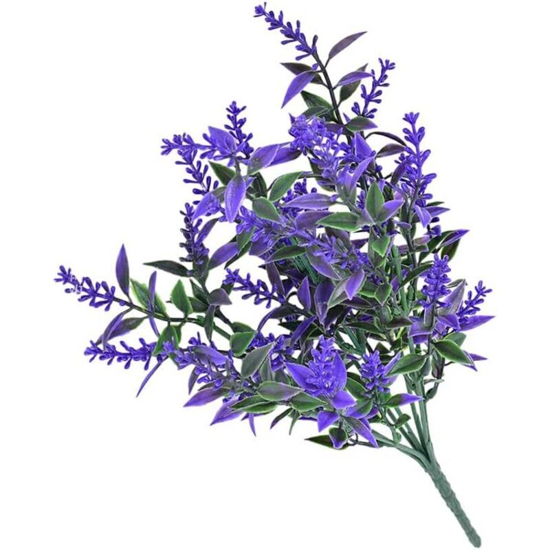 10 Künstliche Blumen, Künstlicher Blätterstrauß, Plastikpflanzen, Foto-requisiten Für Drinnen Und Draußen, Blau-lila