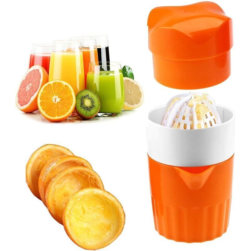 Manuelle Zitruspresse, Handpresse, Haushaltsgerät, Manuelle Zitruspresse, Saftflasche, Fruchtpresse, Entsafter, Handpresse, Tasse