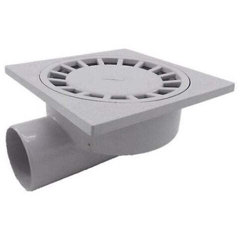 Bodenablauf 200 Mm X 200 Mm Mit 75 Mm Auslauf – Weißes Pvc – Ablauf Für Duschen Und Nassbereiche – 1 Stück