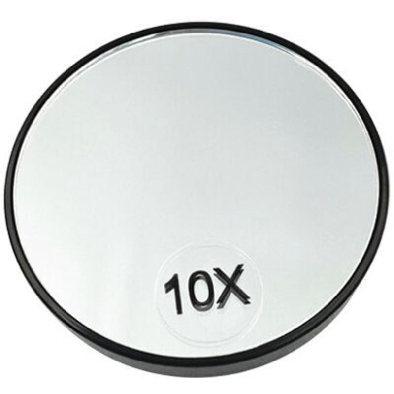 Runder Vergrößerungsspiegel Mit 10-facher Vergrößerung Und Saugnäpfen – Verzerrungsfreies Dfp-glas – Größe 87 X 10 Mm Für Make-up Und Rasur