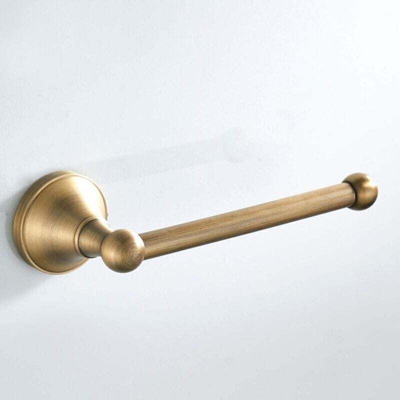 Leblanc Antiker Toilettenpapierhalter, Küchenrollenhalter Aus Messing, Wand-toilettenpapierhalter Für Bad Und Küche, Gebürstete Bronze