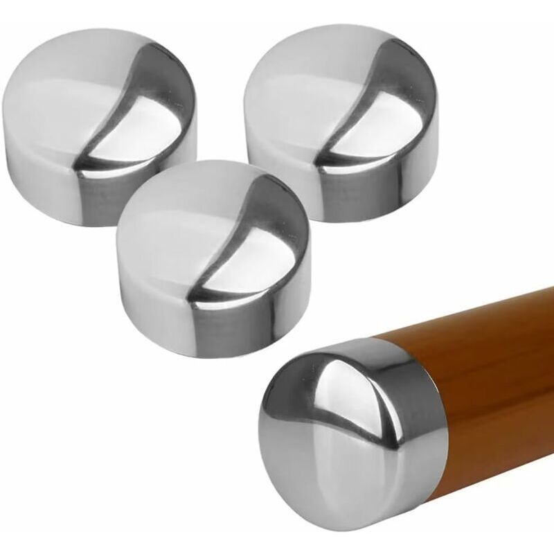 Set Mit 2 Edelstahl-handlauf-endkappen – Korrosions- Und Hitzebeständig – Für 45-mm-handläufe