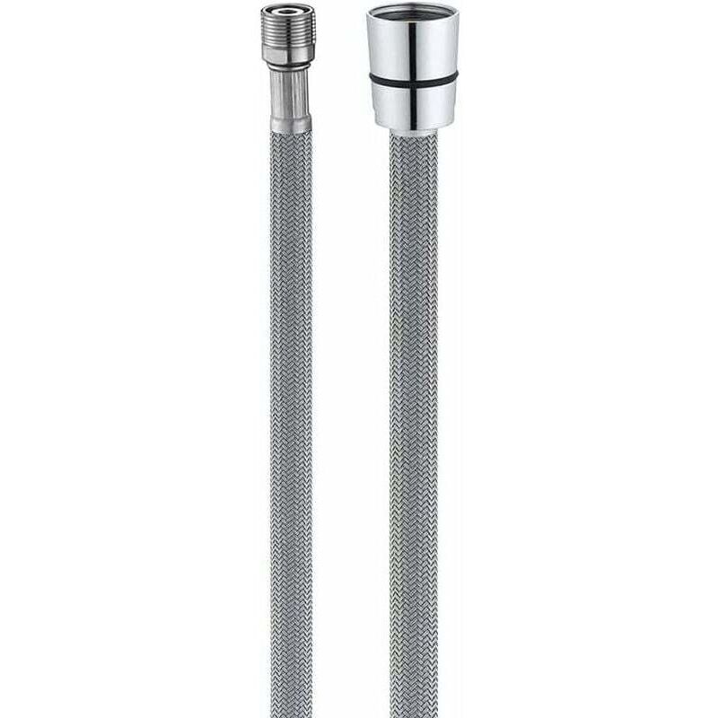 Ersatzschlauch Für Küchenarmaturen – Grauer, Flexibler Nylonschlauch M15 X 1/2" – Länge 150 Cm – Kompatibel Mit Ausziehbaren Waschbecken