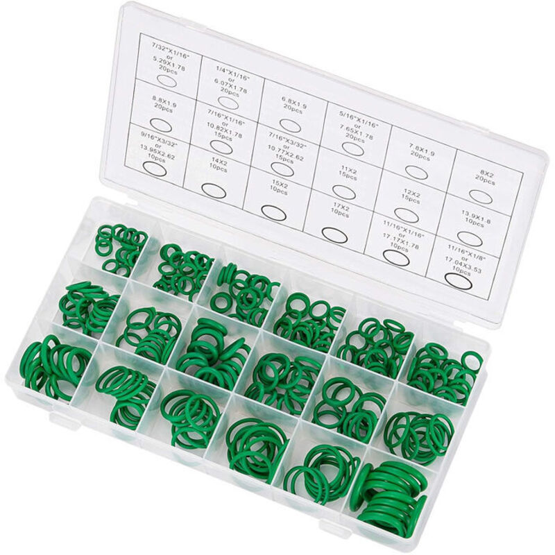 O-ring-set, 270 Stück, 18 Größen, Sortierte Gummi-o-ring-dichtungen, Wasserhahndichtungen, Dichtungsringe