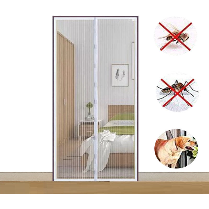 Moskitonetz Für Fenster, Maßgefertigtes Magnetisches Tür-moskitonetz, Mückensicherer Türvorhang, Für Flur, Tür, Terrasse, Weiß, 80 X 210 Cm