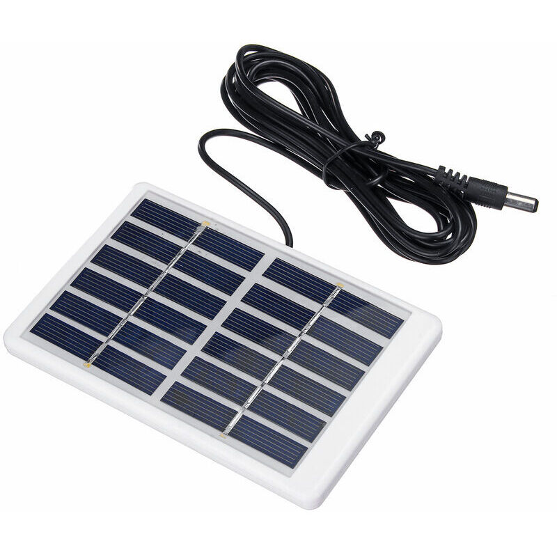 1,2-w-6-v-solarpanel Mit Polysilizium-solarnetzteil Und 3-m-kabel, Schwarzes Solarpanel