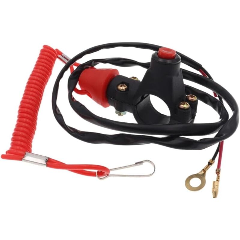 Motorrad-not-aus-schalter-lanyard, Kompatibel Mit Verschiedenen Modellen (roter Not-aus-schalter)
