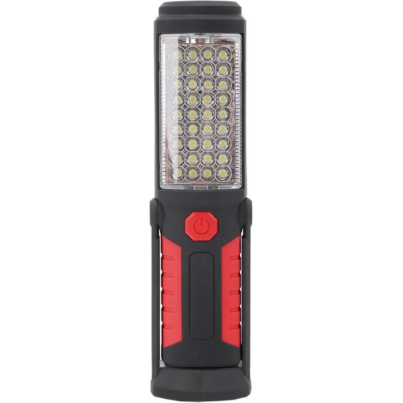 36+5 Led Akku-betriebene Magnetische Arbeitsleuchte, Tragbare Notarbeitsleuchte, Mechanikerleuchte, Für Zuhause, Autoreparatur, Fehlersuche, Usb-ladefunktion (rot)