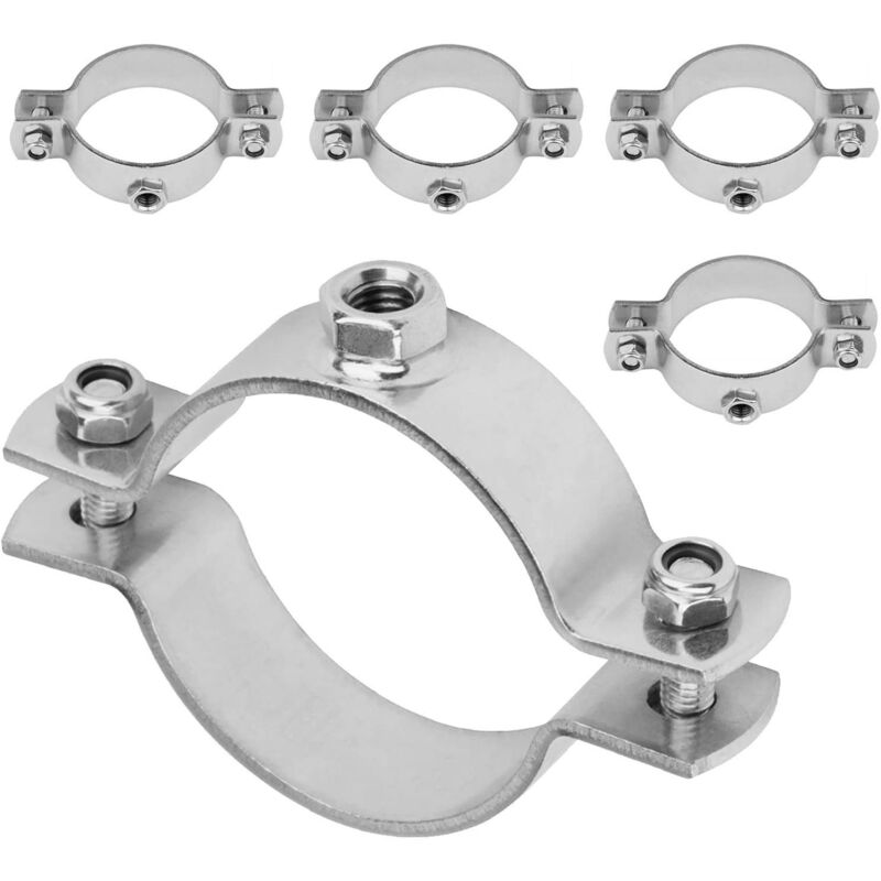 Einfache, Schallgedämmte Befestigungsklemme – Vernickelter Stahl – Für Ø20 Mm Rohre – 5 Stück